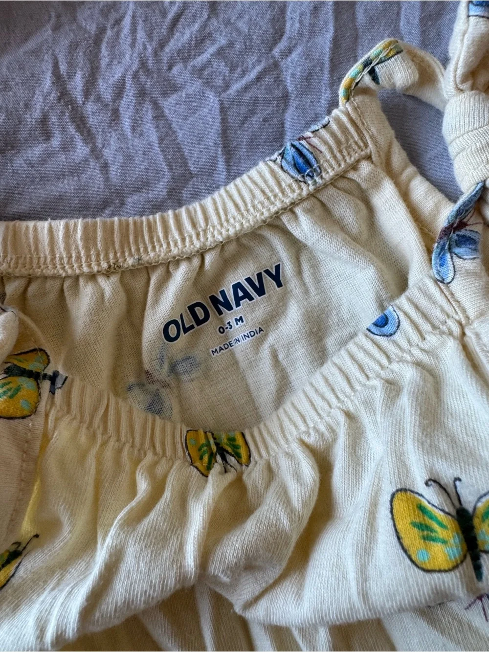 Old Navy Yellow Butterfly Baby Romper
